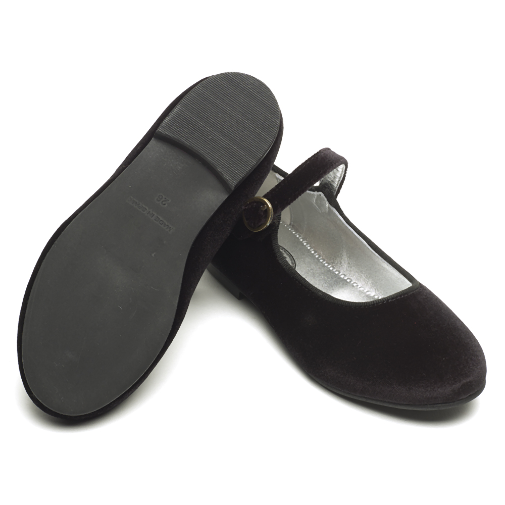 Velvet school shoes sale