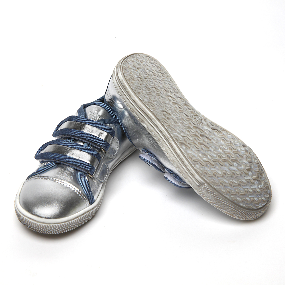 Silver velcro trainers 2025