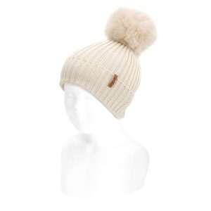 FOLDOVER POMPOM HAT