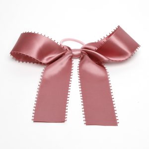 A SATIN BOW PICOT