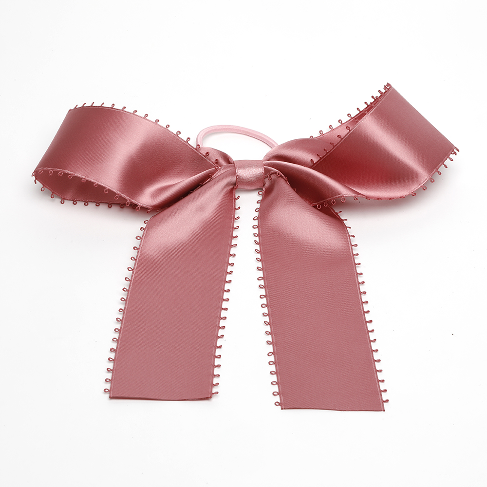 A SATIN BOW PICOT