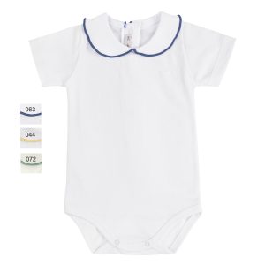 COLOURED COLLAR SHORTSLEEVED BODYSUIT